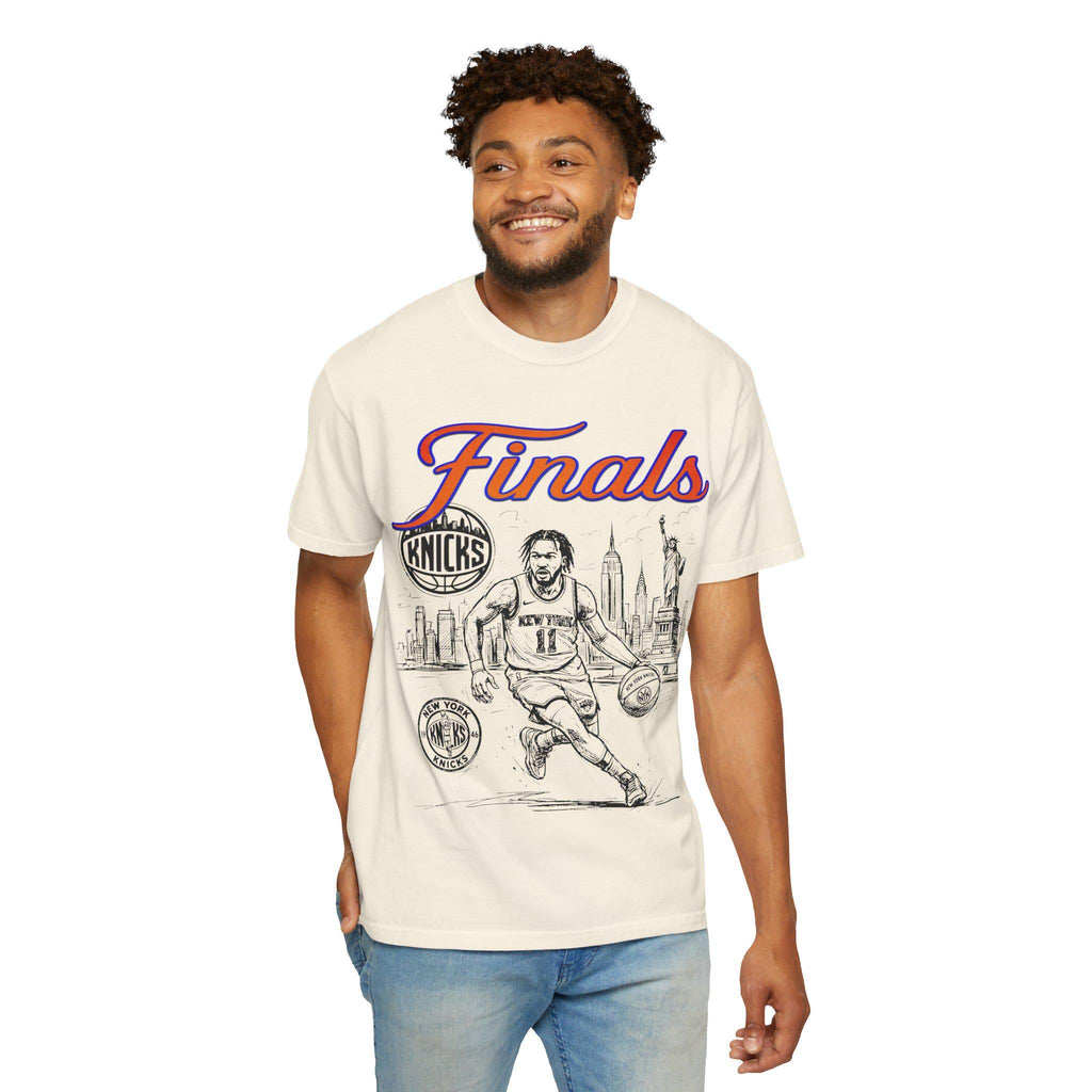 York Finals Nyc Basketball Fan Tee Playoff Basketball Orange Blue Game Day Sports (1)