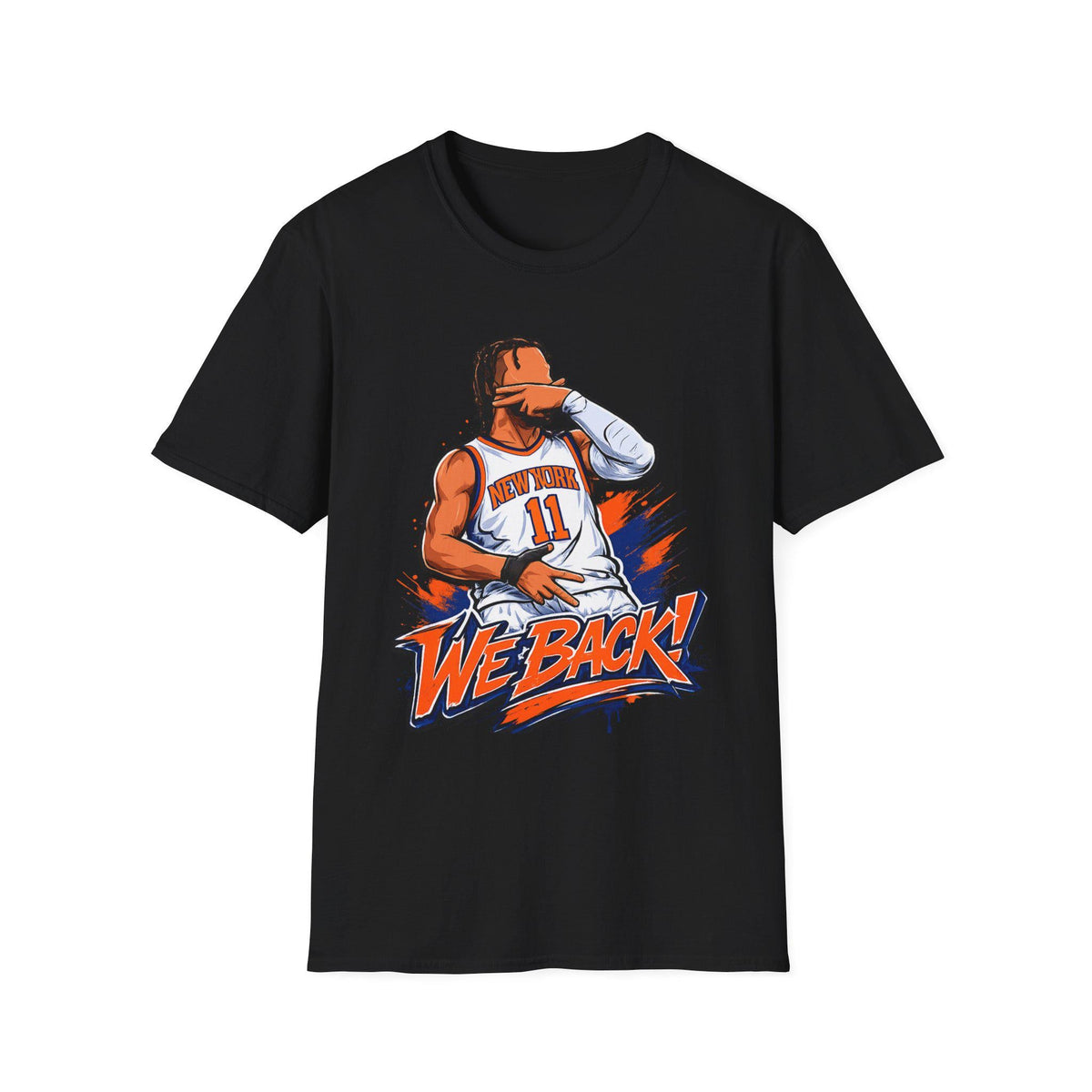 Knicks Brunson Back Team York Squad Goals White Tee Softstyle East (1)