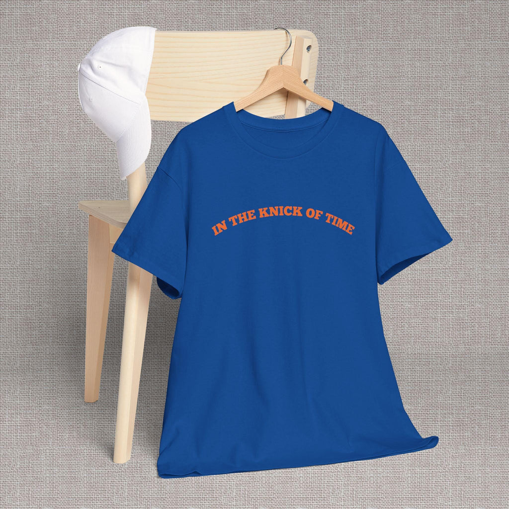 Knick Time Ny Basketball Pun Tee Sports Fan Blue Orange Game Day Pop Culture (1)