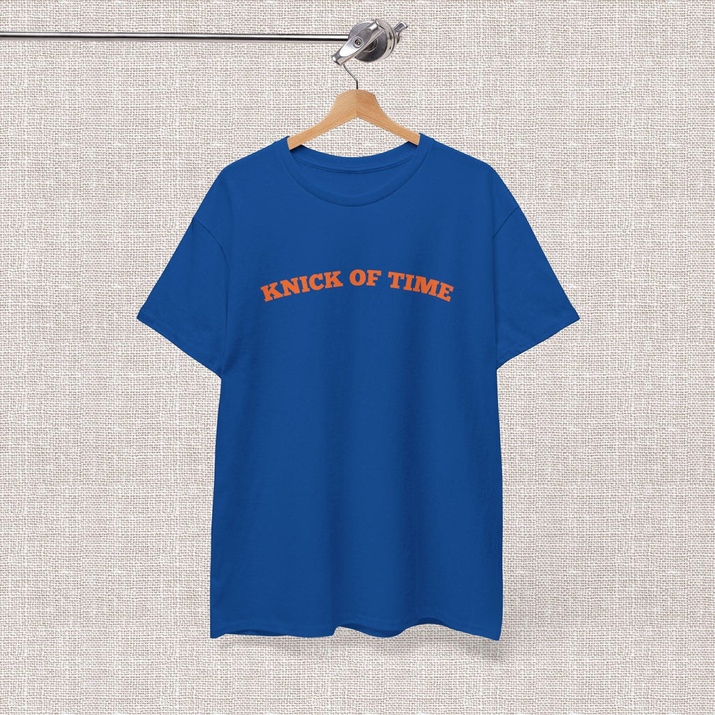 Knick Time Ny Basketball Pun Tee Sports Fan Blue Orange Game Day Retro Pop Culture (1)