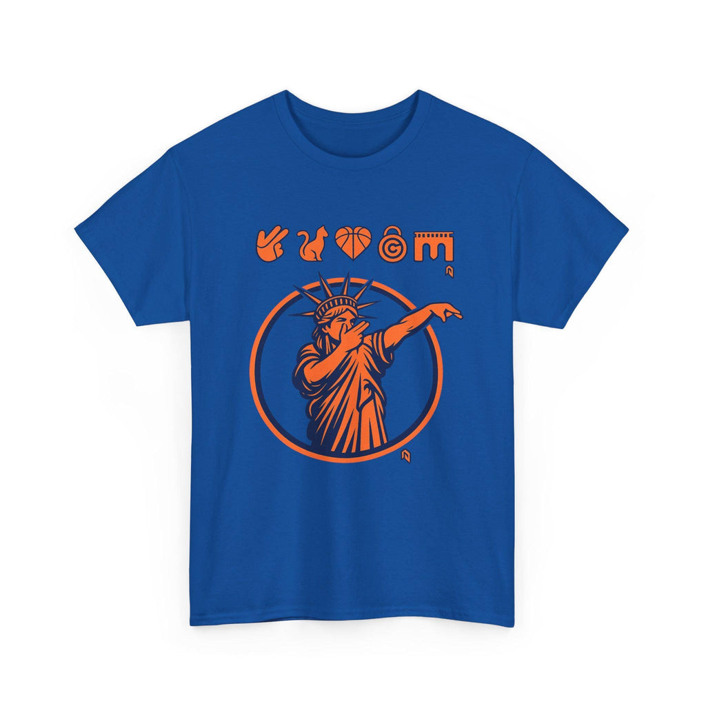 Statue Liberty Dabbing Tee Nyc Liberty Orange Navy Circle Sports Nyc Basketball (1)