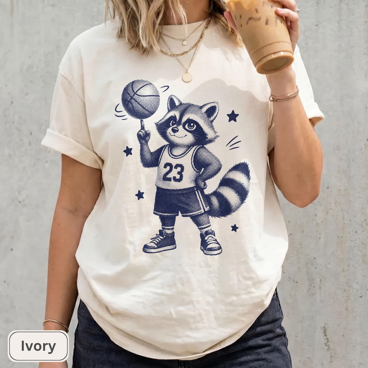 Raccoon Basketball Animal Hoops Tee Basketball Lover Unisex T-shirt, Sweatshirt, Hoodie (1)