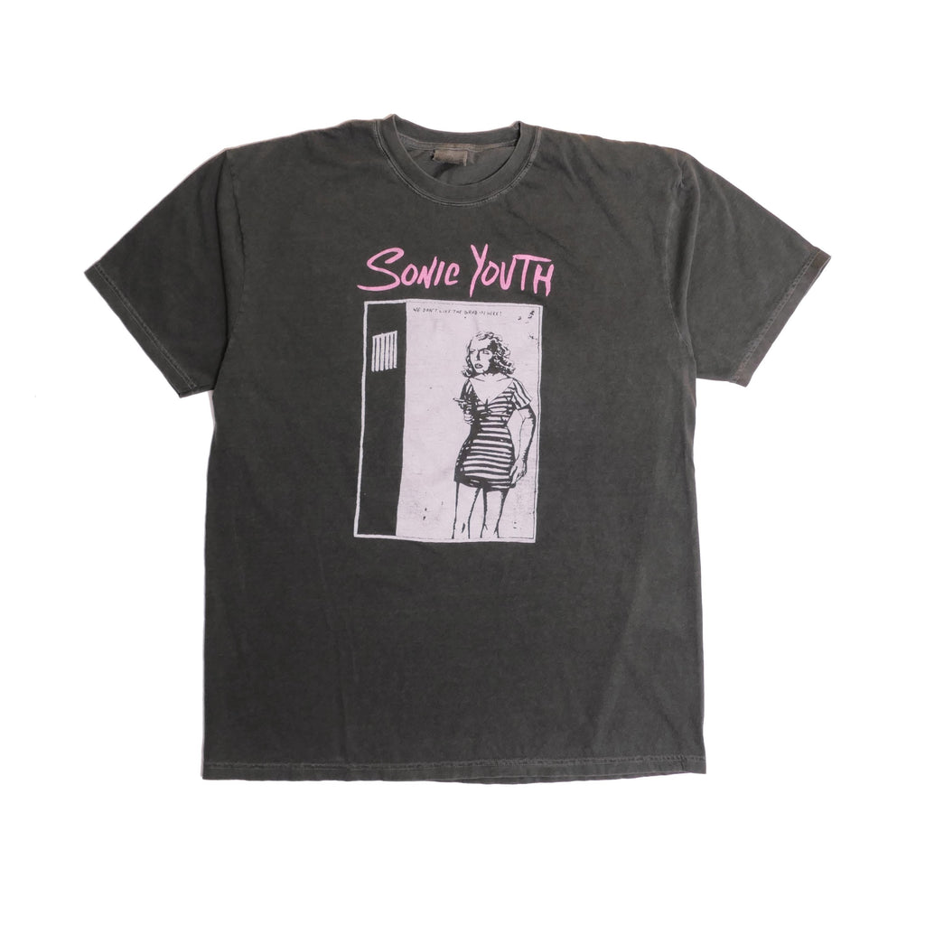 Sonic Jail Band Tee Raymond Pettibon Art Breeders Alternative Punk American Rock Roll Grunge Sub Pop Faded Heavyweight Tour Xl (1)