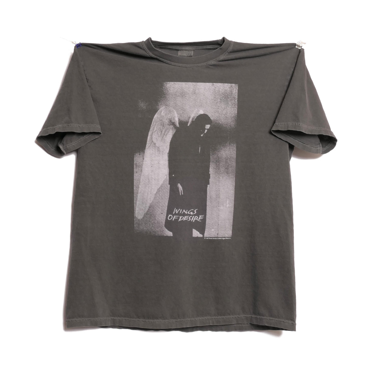 Wings Desire Tee Wim Wenders 1987 Movie Criterion Avant Garde Art House Film German Filmmaker Faded Heavyweigh Xl (1)