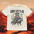 Cowboy Frog Riding Raccoon Off Weird Tee Vintage Western Tee Sarcastic Wild West Animal Lover (1)