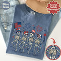 Subtle Fuck Trump Skeleton Liberal Fourth July Kings America Anti Fascism Resistance Leftist Semiquincentennial Fdt Tee (1)