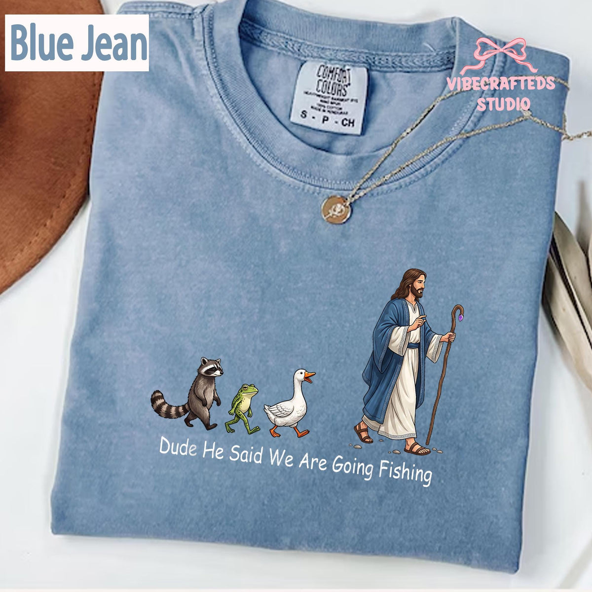 Dude Said Going Fishing Christian Fishing Tee Jesus Comfort Colors Faith Based Animal Tee (1)