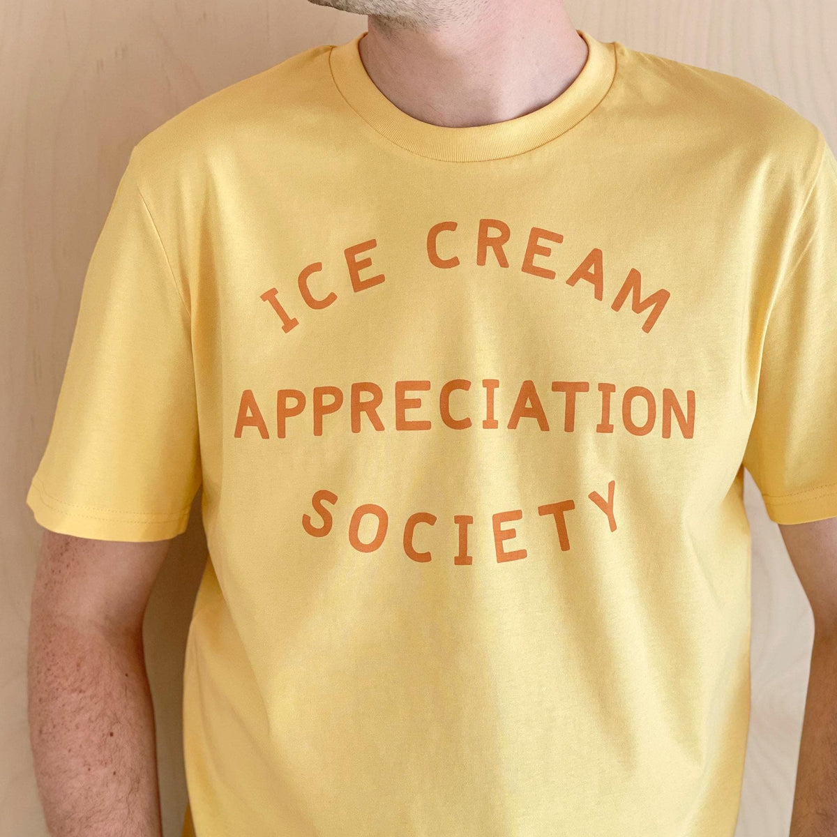 Ice Cream Appreciation Society Yellow Slogan Tee Ice Cream Lovers (1)