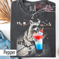 4th July Raccoon Drinking Patriotic Slushie Comfort Colors American Meme Tee Red White Blue Popsicle Drink (1)