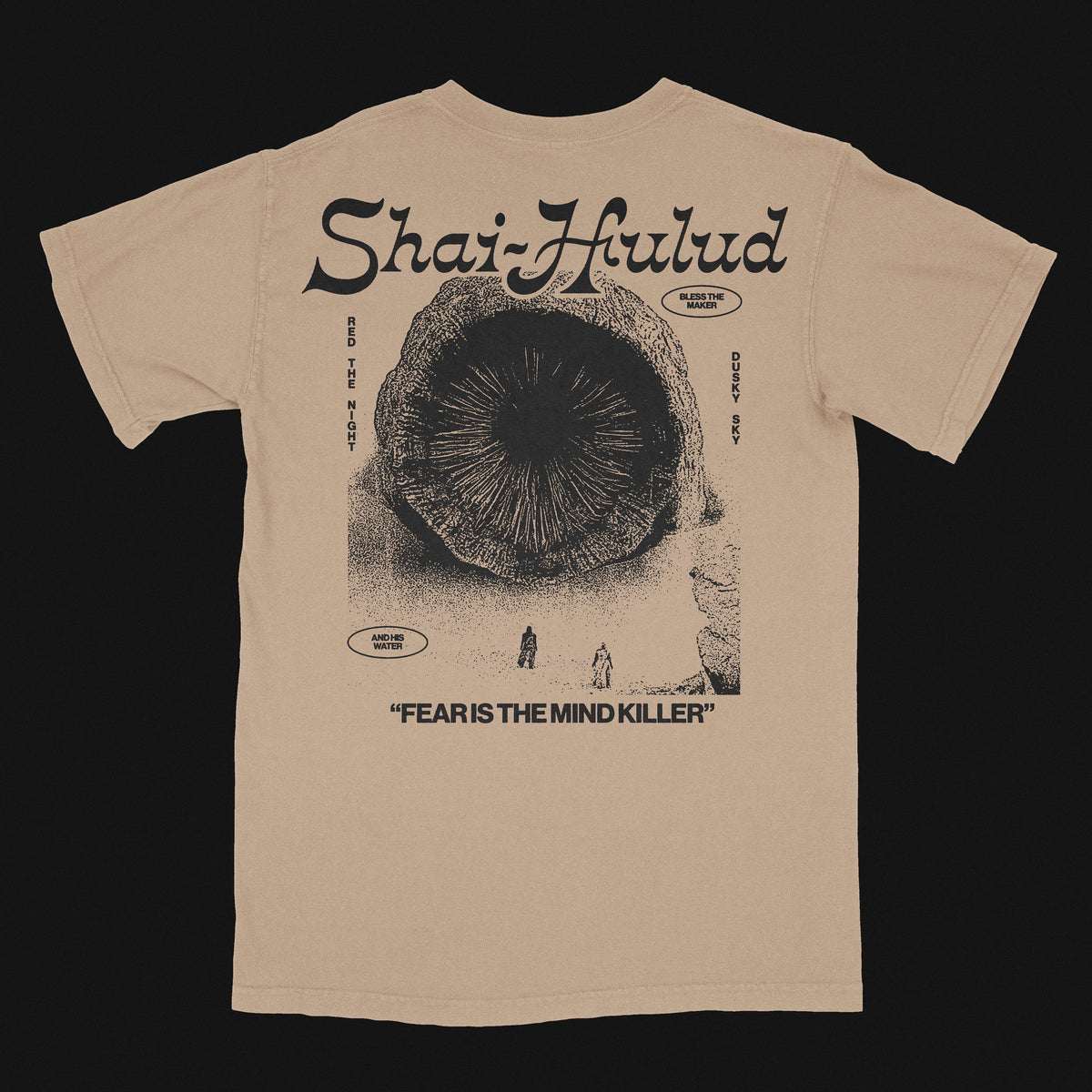 Dune Vintage Sand Tee Gildan 5000 Shai-Hulud Movie Teeshirt Sandworm Retro Arrakis Merch Al Gaib (1)