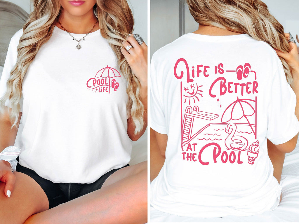 Life Better Pool Pool Life Pool Tee Summer Life Pool Party Retro Summer Vacation (1)