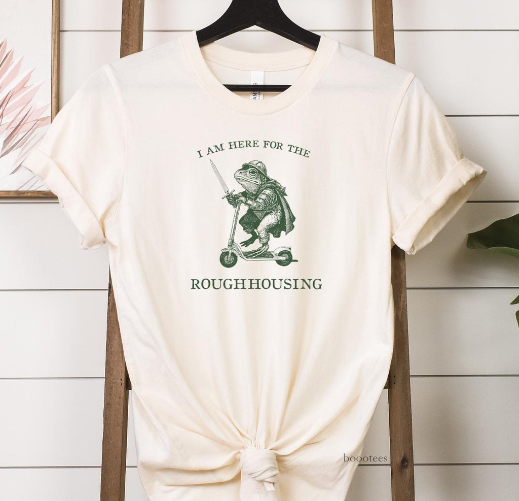 Frog Am Here Roughhousing Tee Tees Weird Weirdcore Meme Scooter (1)