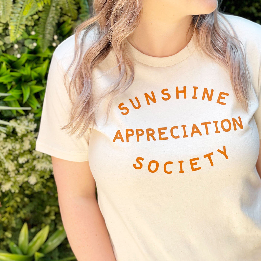 Sunshine Appreciation Society Organic Slogan Tee Summer (1)
