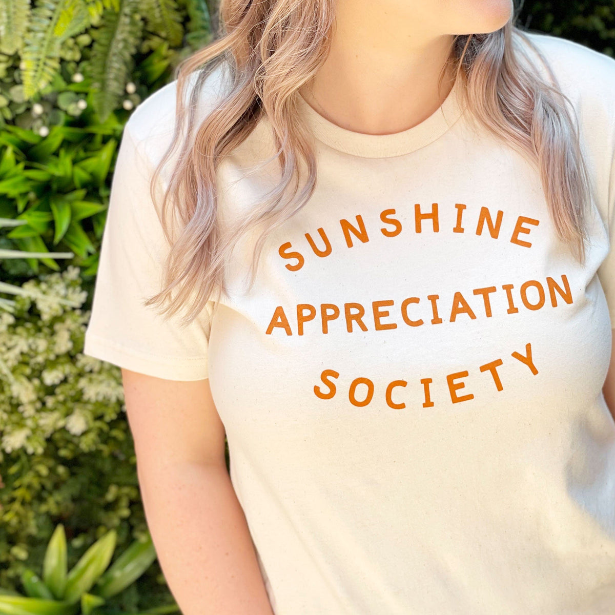Sunshine Appreciation Society Organic Slogan Tee Summer (1)