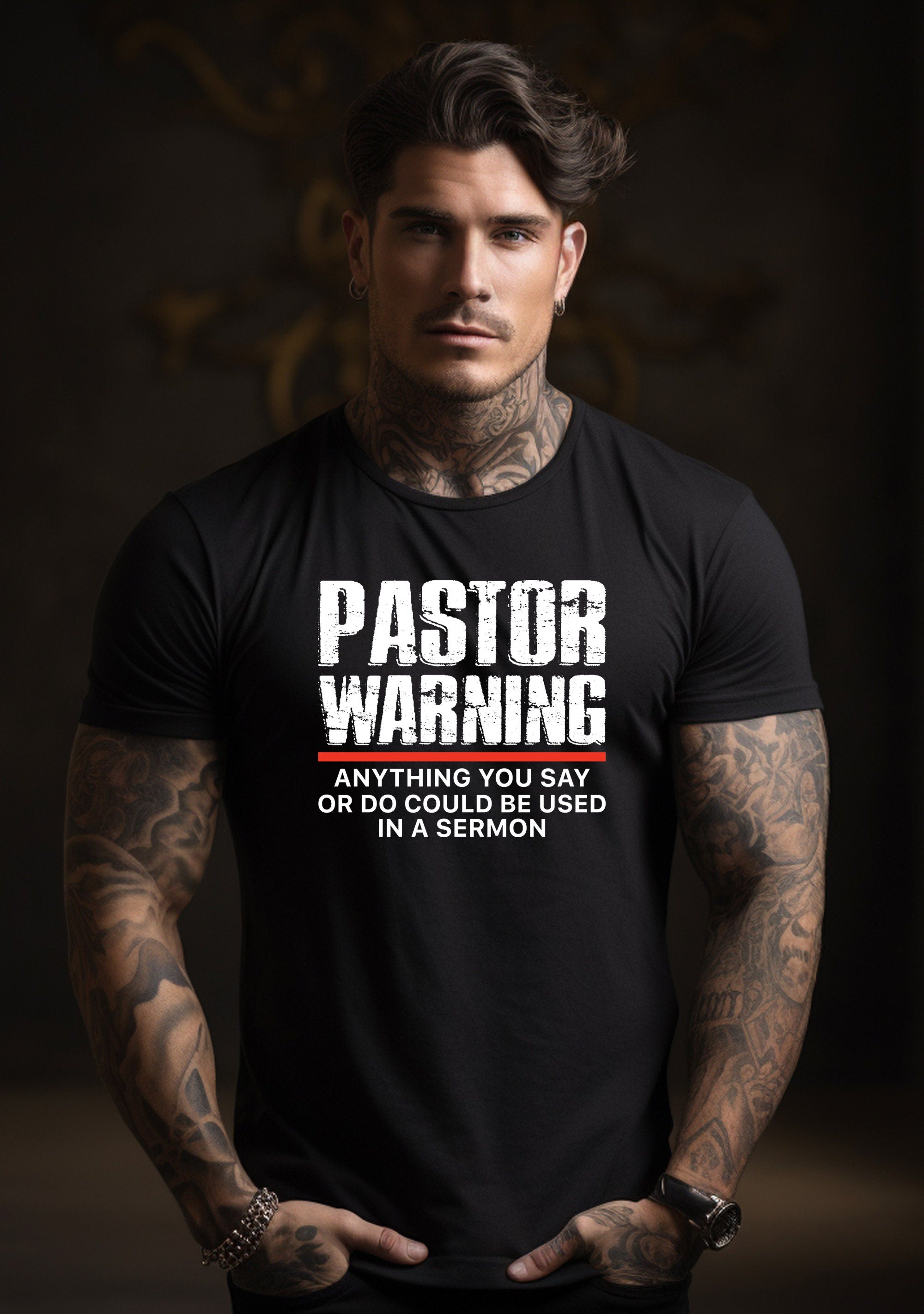 Pastor Warning Delight Tee Church Pastor Birthday Attire (1)