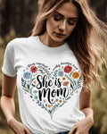 Mom Heart Floral Mother'S Day Tee Colors Unisex T-shirt, Sweatshirt, Hoodie (1)