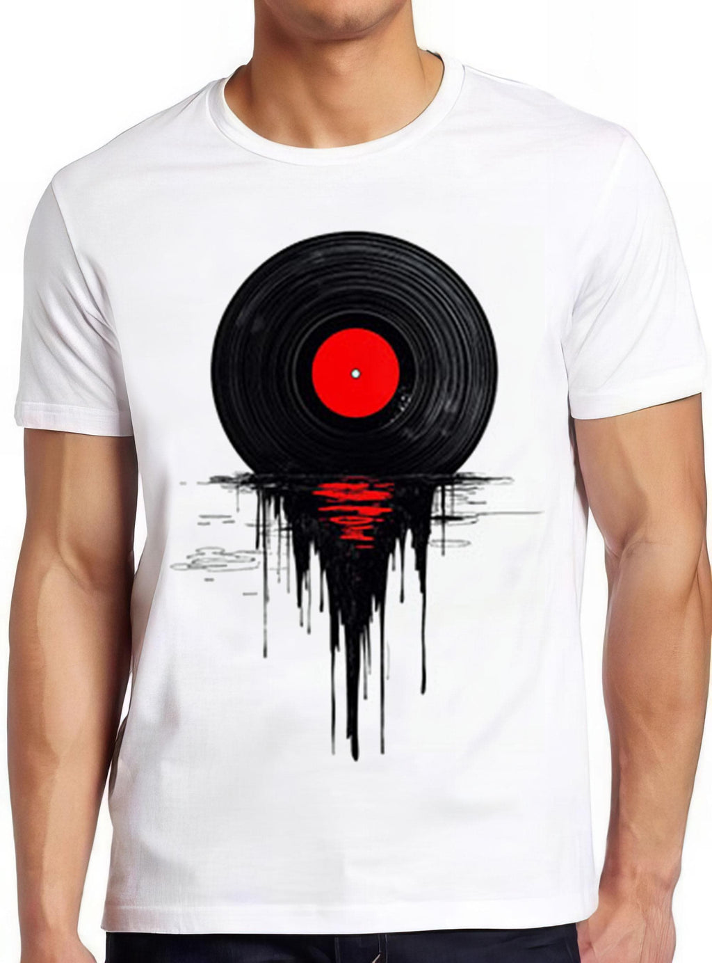 Melting Vinly Dripping Record Dj Music Tee 2446 Unisex T-shirt, Sweatshirt, Hoodie (1)