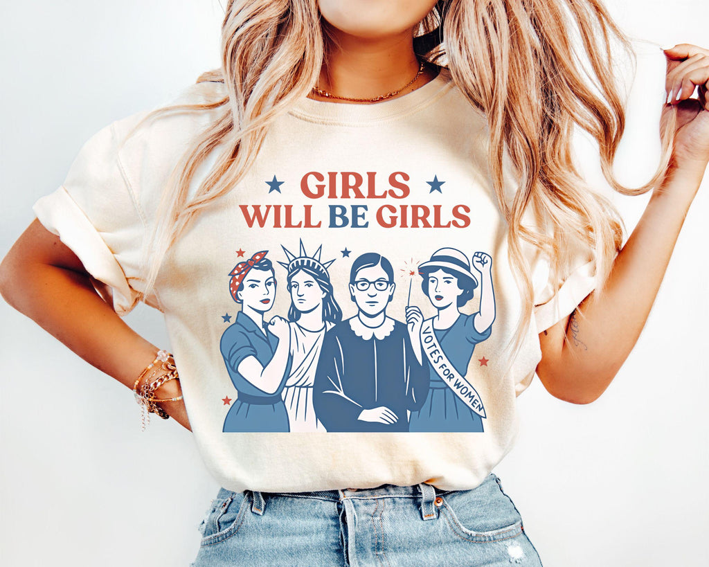Patriotic Feminist 4th July Tee Strong American Independence Day Usa (1)