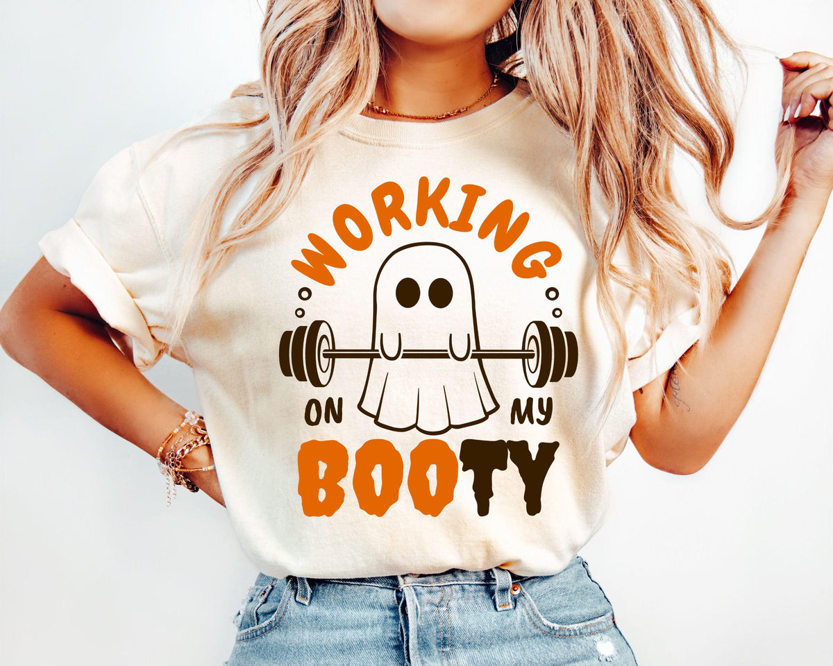Halloween Ghost Gym Working Booty Gym Workou Ghos Fitness Halloween (1)