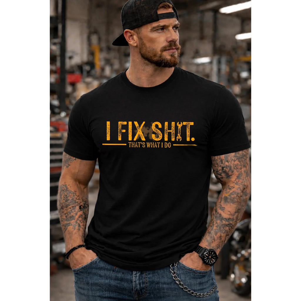 Fix Shit That'S Dad Mechanic Handyman Unisex T-shirt, Sweatshirt, Hoodie (1)