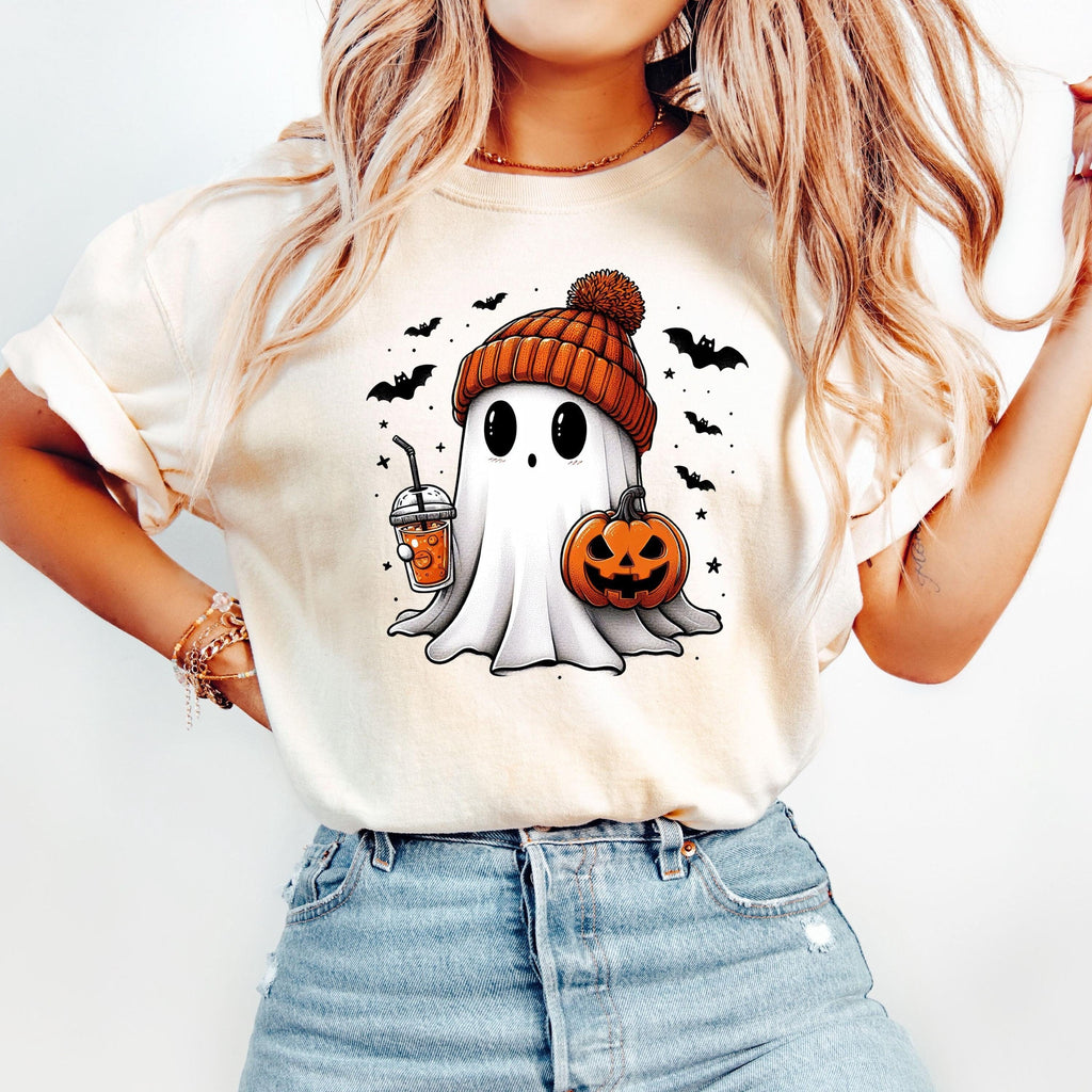 Comfort Colors Ghost Tee Ghost Halloween Halloween Halloween Pumpkin Halloween Halloween Tee (1)