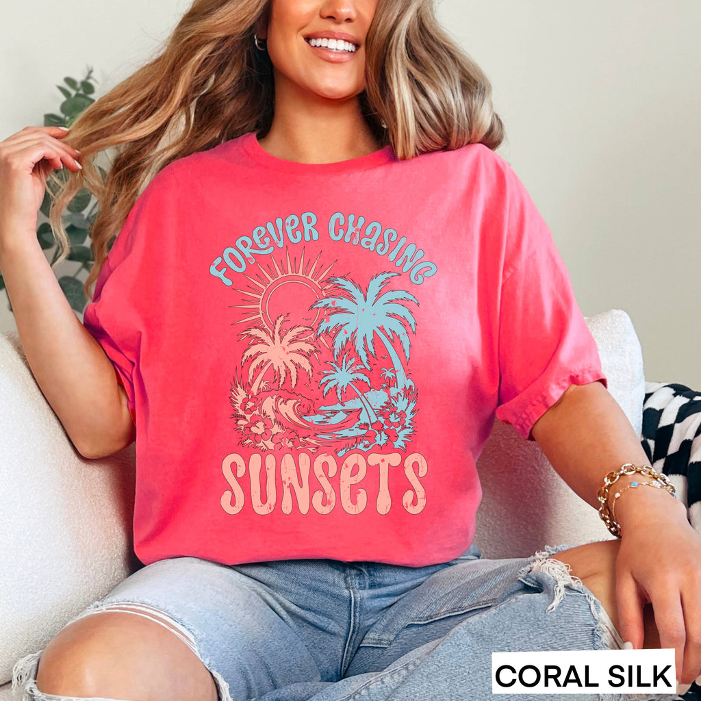 Forever Chasing Sunsets Graphic Tee | Summer 2025  |  Gildan