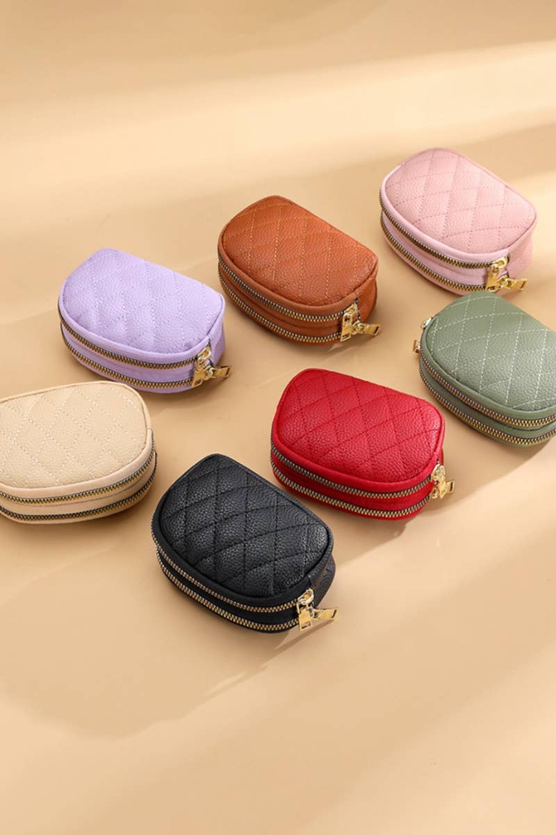 Double Zipper Coin Purse