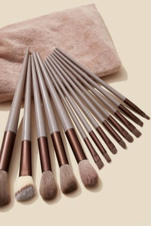 13 Pcs Makeup Brush Set w/ Storage Bag