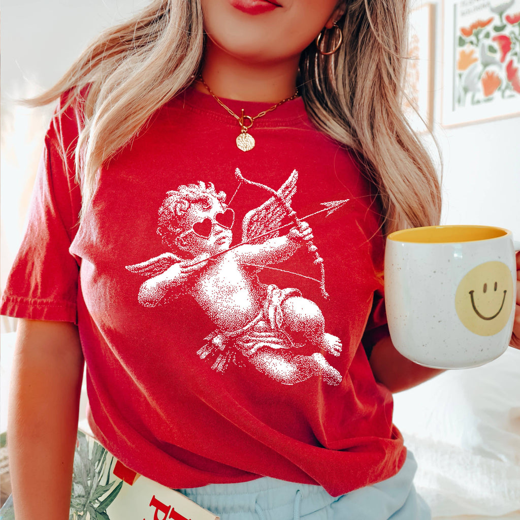 Halftone Cupid Valentine’S Day Shirt | Comfort Colors
