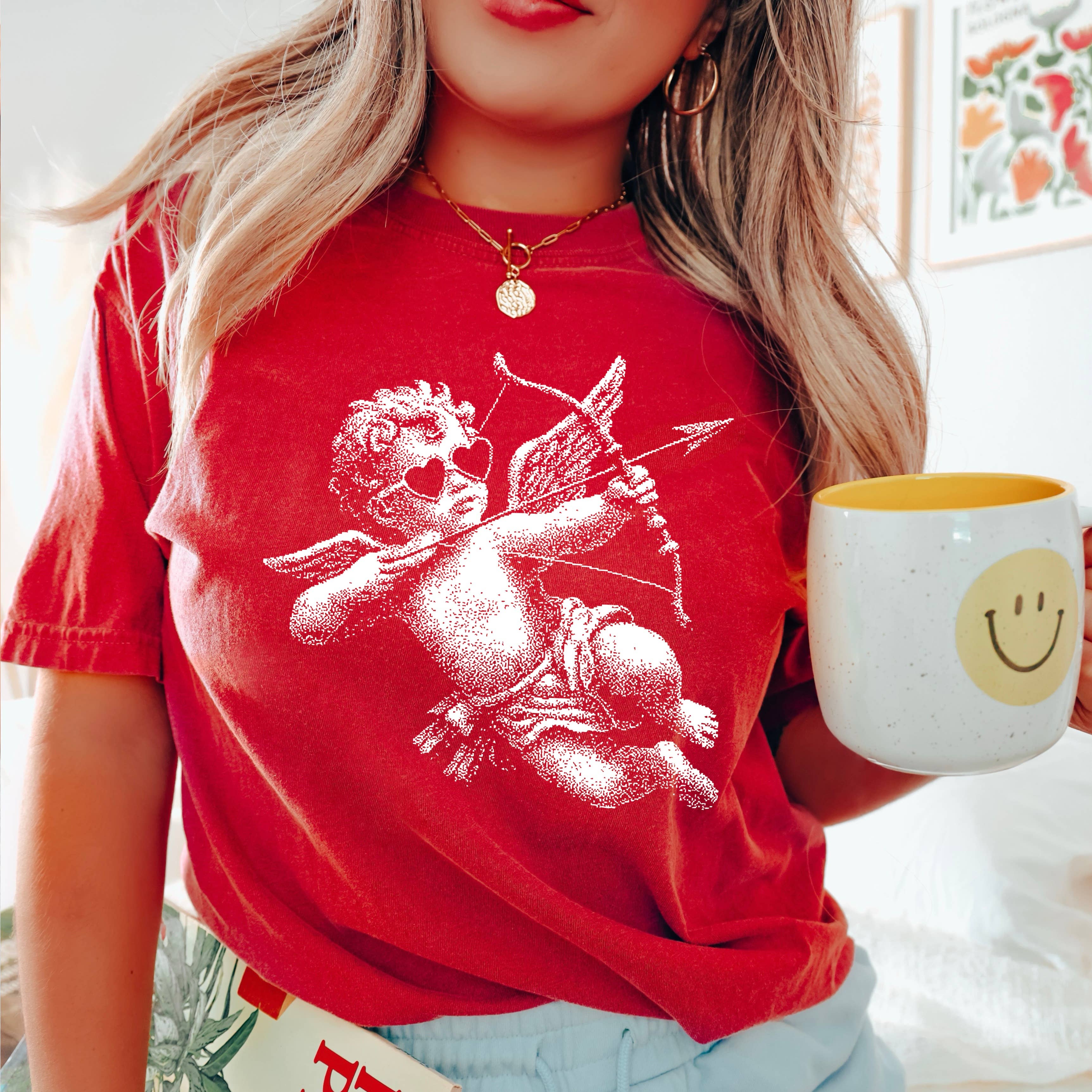 Halftone Cupid Valentine’S Day Shirt | Comfort Colors