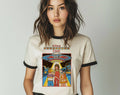 Alien Abduction Club Funny Halloween Retro Ringer Tee