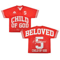 Beloved Child of God Jersey - Red (Oversized)
