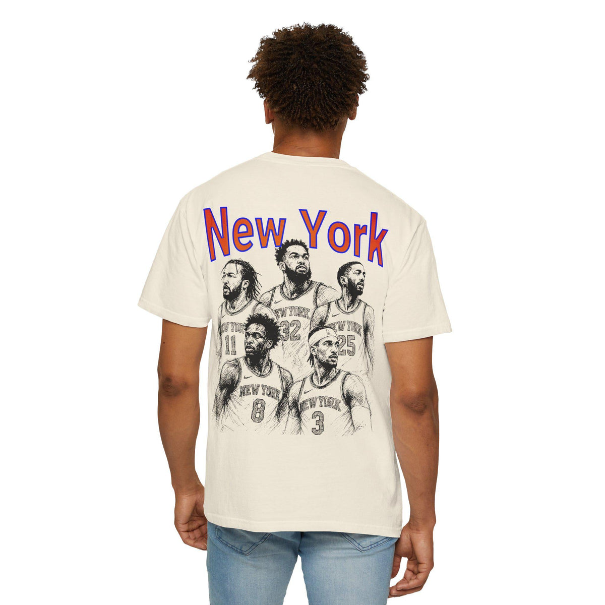 York Finals Nyc Basketball Fan Tee Playoff Basketball Orange Blue Game Day Sports (2)