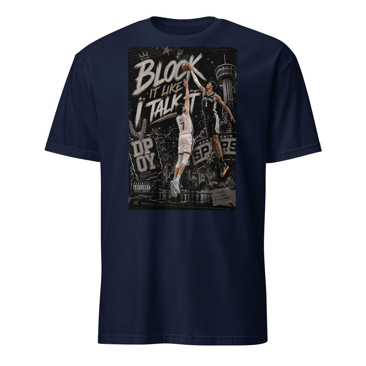 Block Like Talk Spurs Wembanyama Hip Hop Basketball Tee San Antonio Spurs Fan (2)