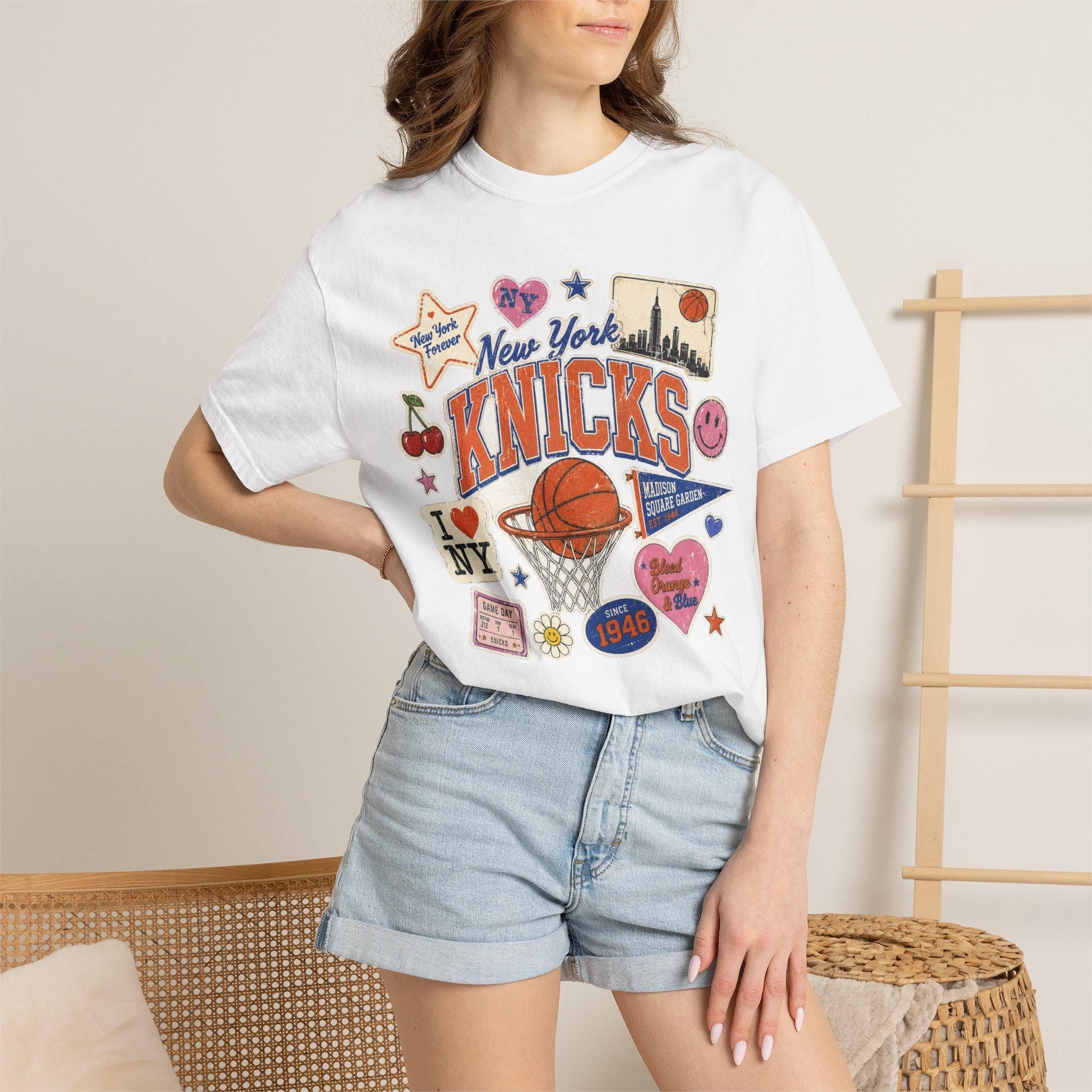 York Knicks Retro Patchwork Basketball Team Unisex T-shirt, Sweatshirt, Hoodie (2)