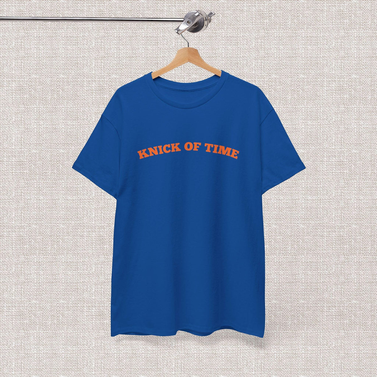 Knick Time Ny Basketball Pun Tee Sports Fan Blue Orange Game Day Retro Pop Culture (2)