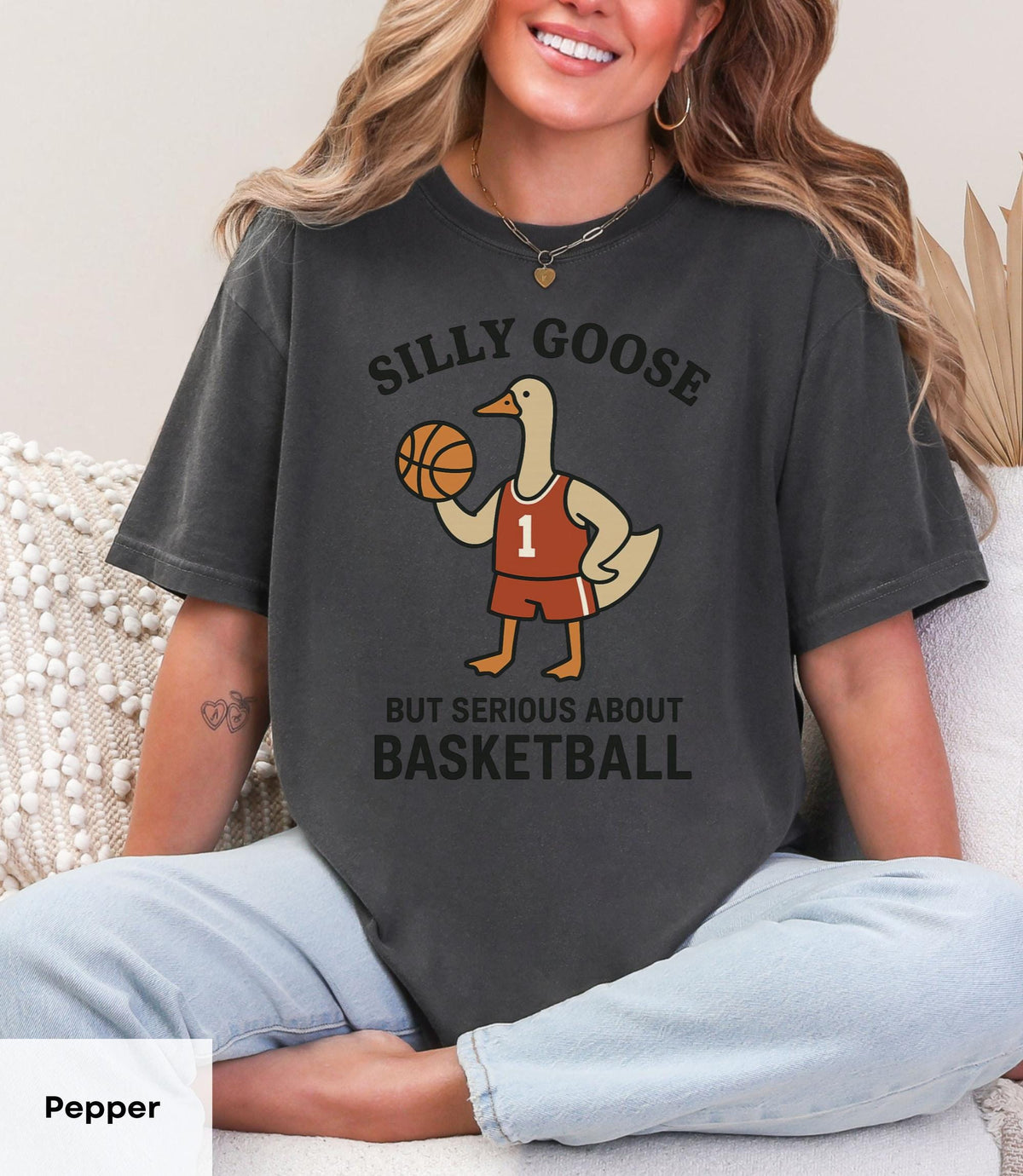 Silly Goose Basketball Goose Playing Basketball Tee Unisex T-shirt, Sweatshirt, Hoodie (2)