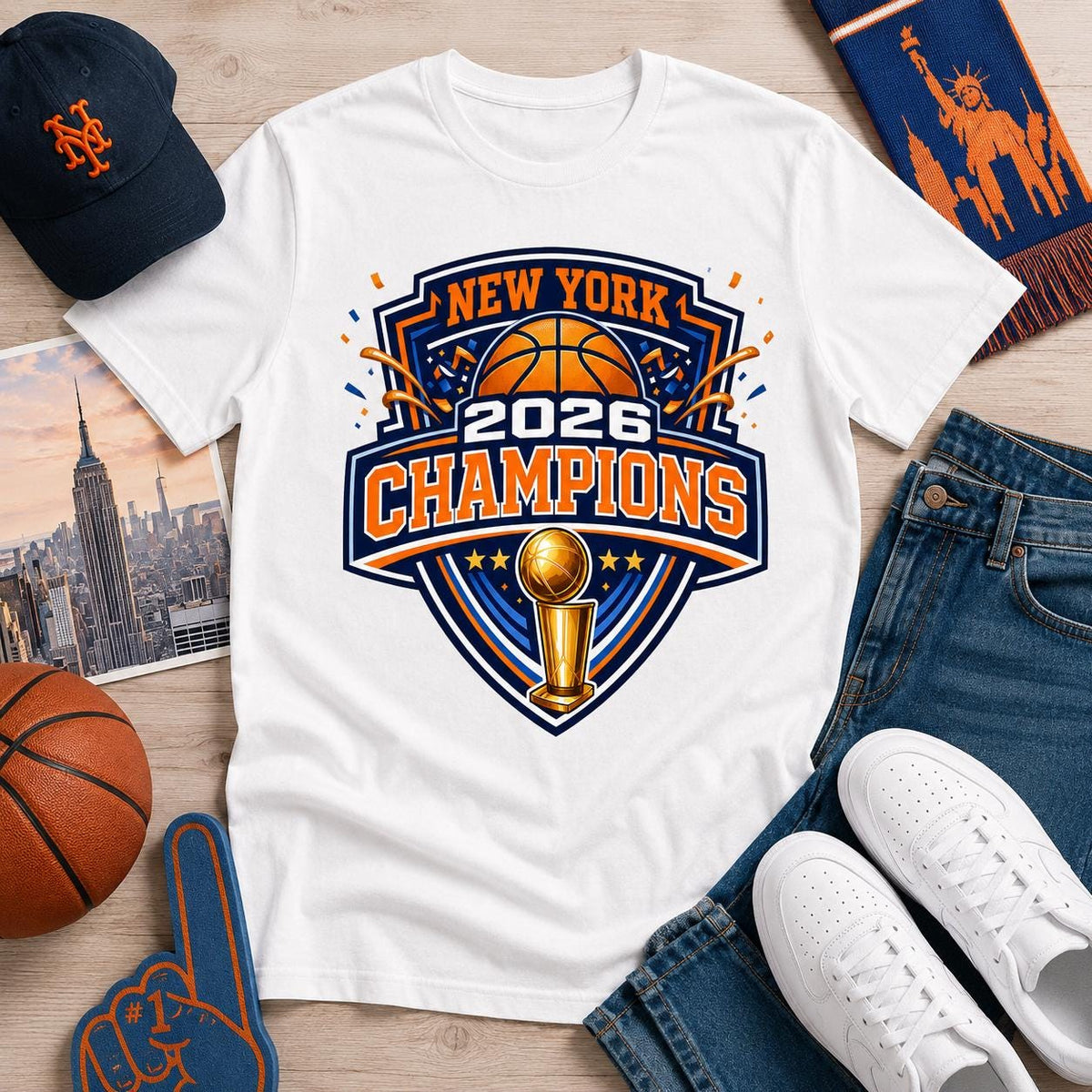 York 2026 Champions Knicks Basketball Fan Tee Nyc Championship York Sports Watch Party Tee (2)