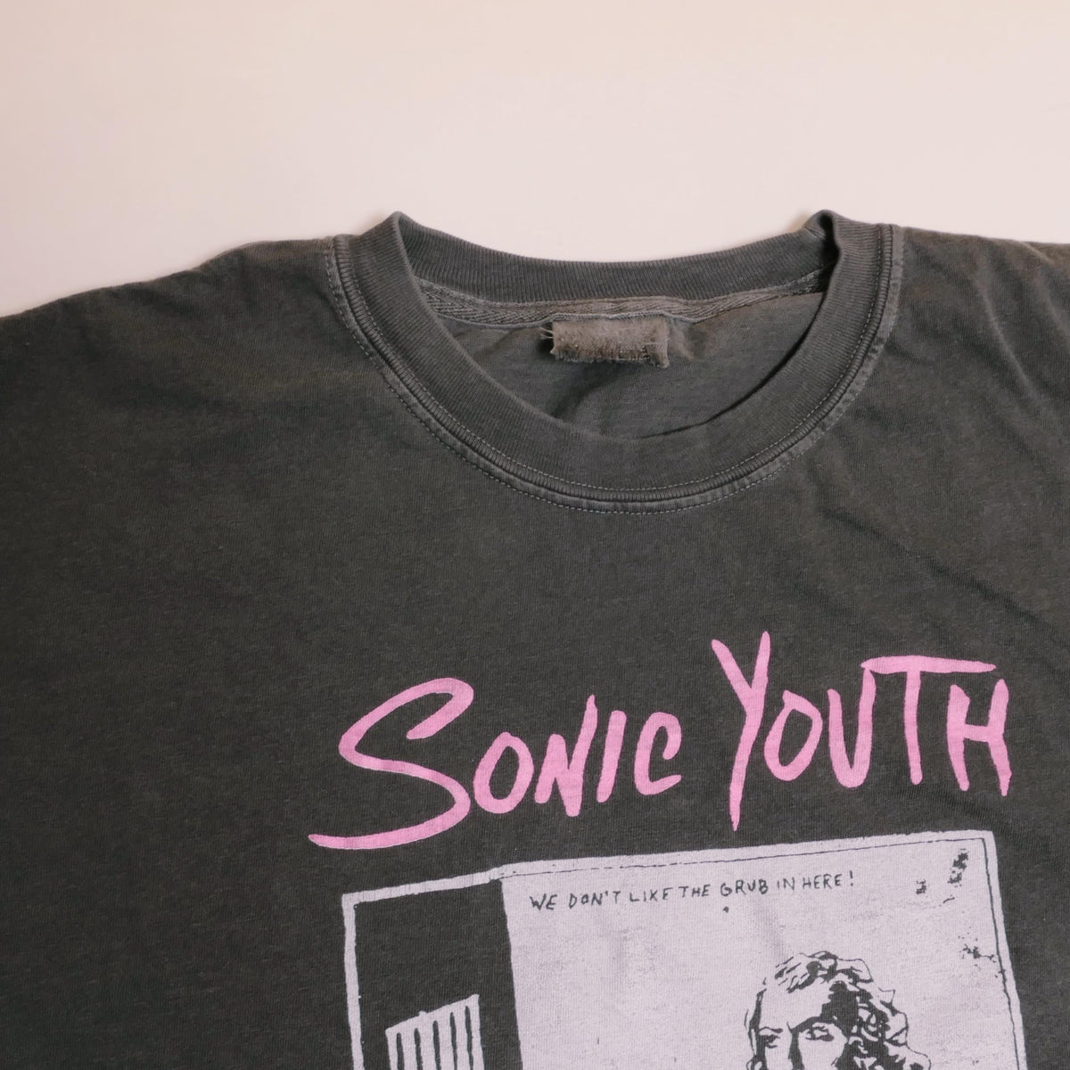 Sonic Jail Band Tee Raymond Pettibon Art Breeders Alternative Punk American Rock Roll Grunge Sub Pop Faded Heavyweight Tour Xl (2)