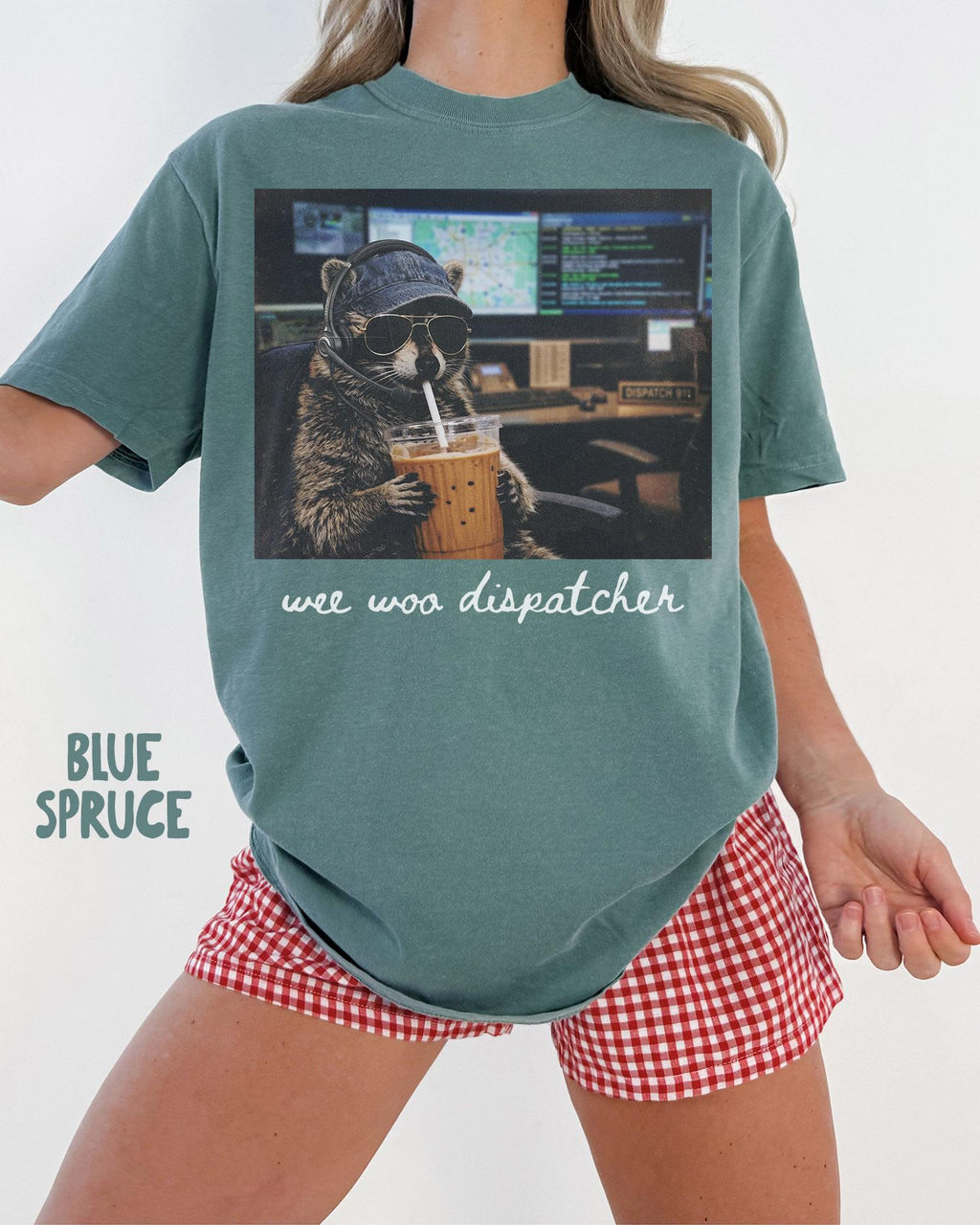 Comfort Colors Dispatcher 911 Dispatcher Raccoon Emergency Dispatch Graduation Tee (2)