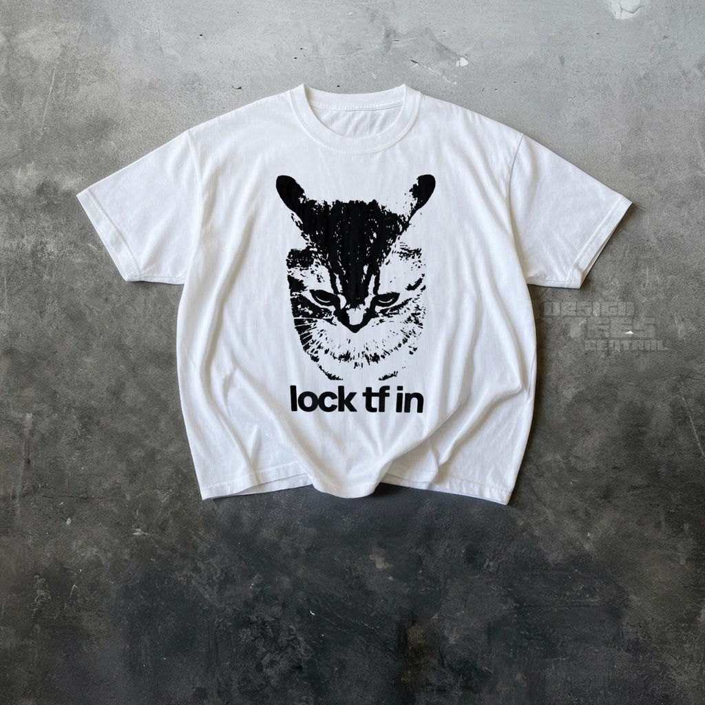 Lock Tf Cat Gen Meme Shitpost Y2k Unisex T-shirt, Sweatshirt, Hoodie (2)