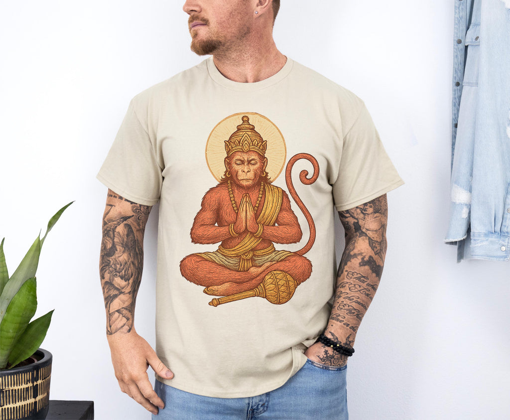Hanuman Monkey God Strength Tee Hindu Devotion Spiritual Warrior Yoga Courage Inner Power Hanumanji (2)
