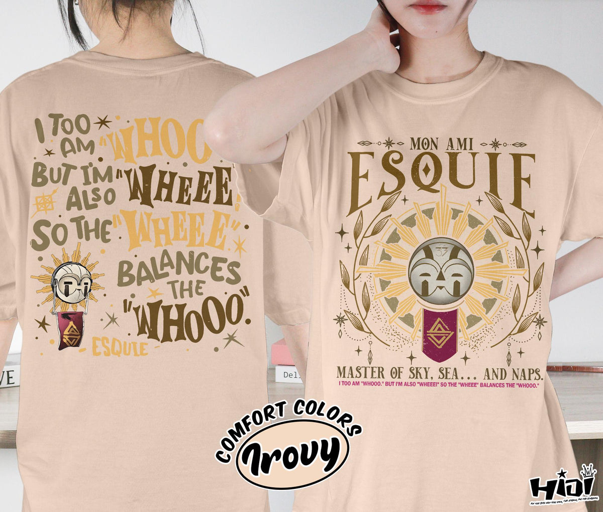 Esquie Clair Obscur Expedition 33 Comfort Colors Game Tee Expedition 33 Double Sided Esquie Gamer Tee (2)