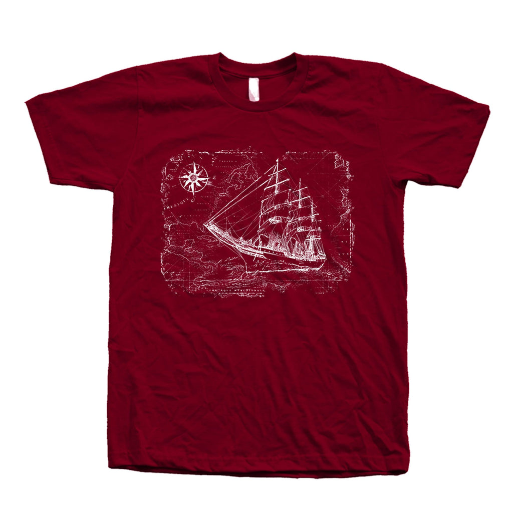 Sailing Ship Compass Map Unisex T-shirt, Sweatshirt, Hoodie (2)