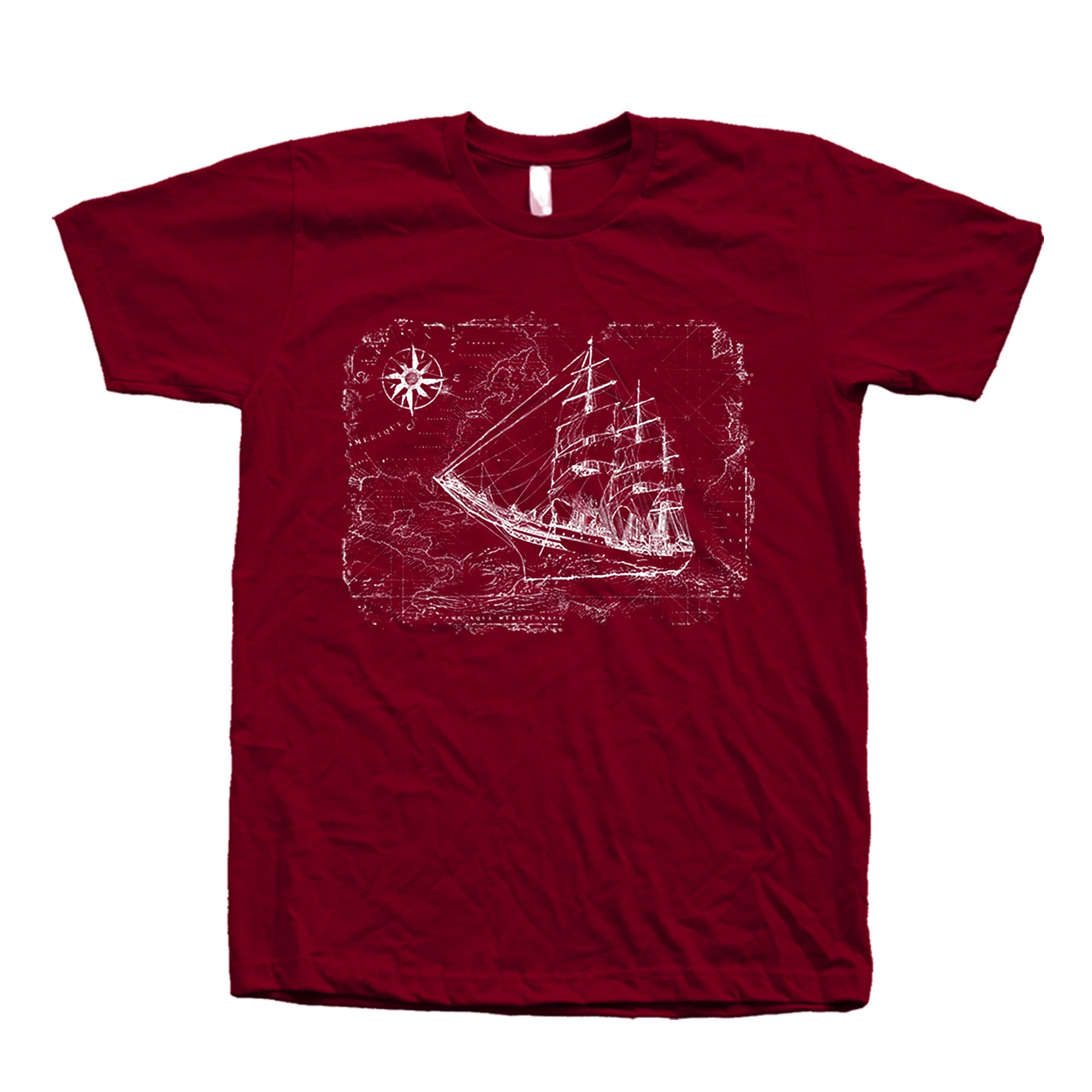 Sailing Ship Compass Map Unisex T-shirt, Sweatshirt, Hoodie (2)
