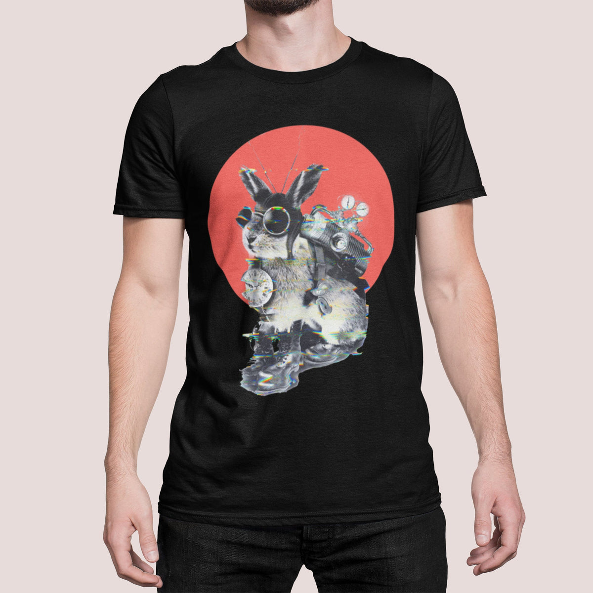 Steampunk Bunny Art Time Traveler Animal Unisex T-shirt, Sweatshirt, Hoodie (2)