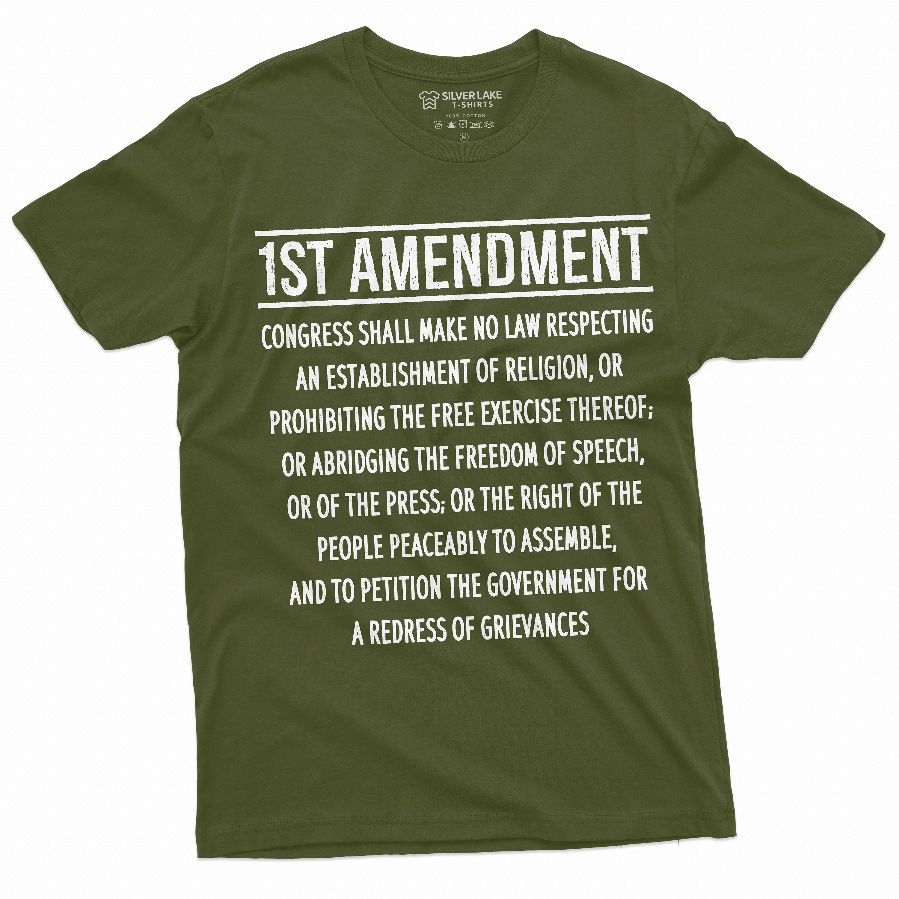Patriotic Constitution 1st Amendment Freedom Speech Democracy Usa 4th July Tee (2)