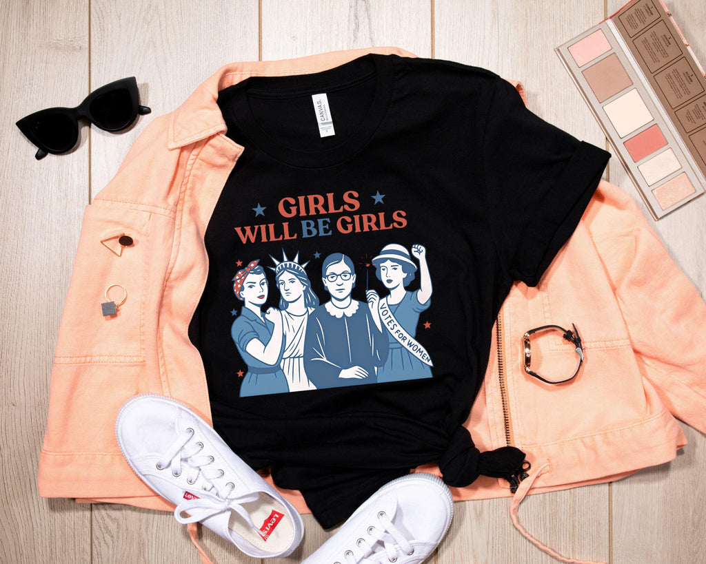 Patriotic Feminist 4th July Tee Strong American Independence Day Usa (2)