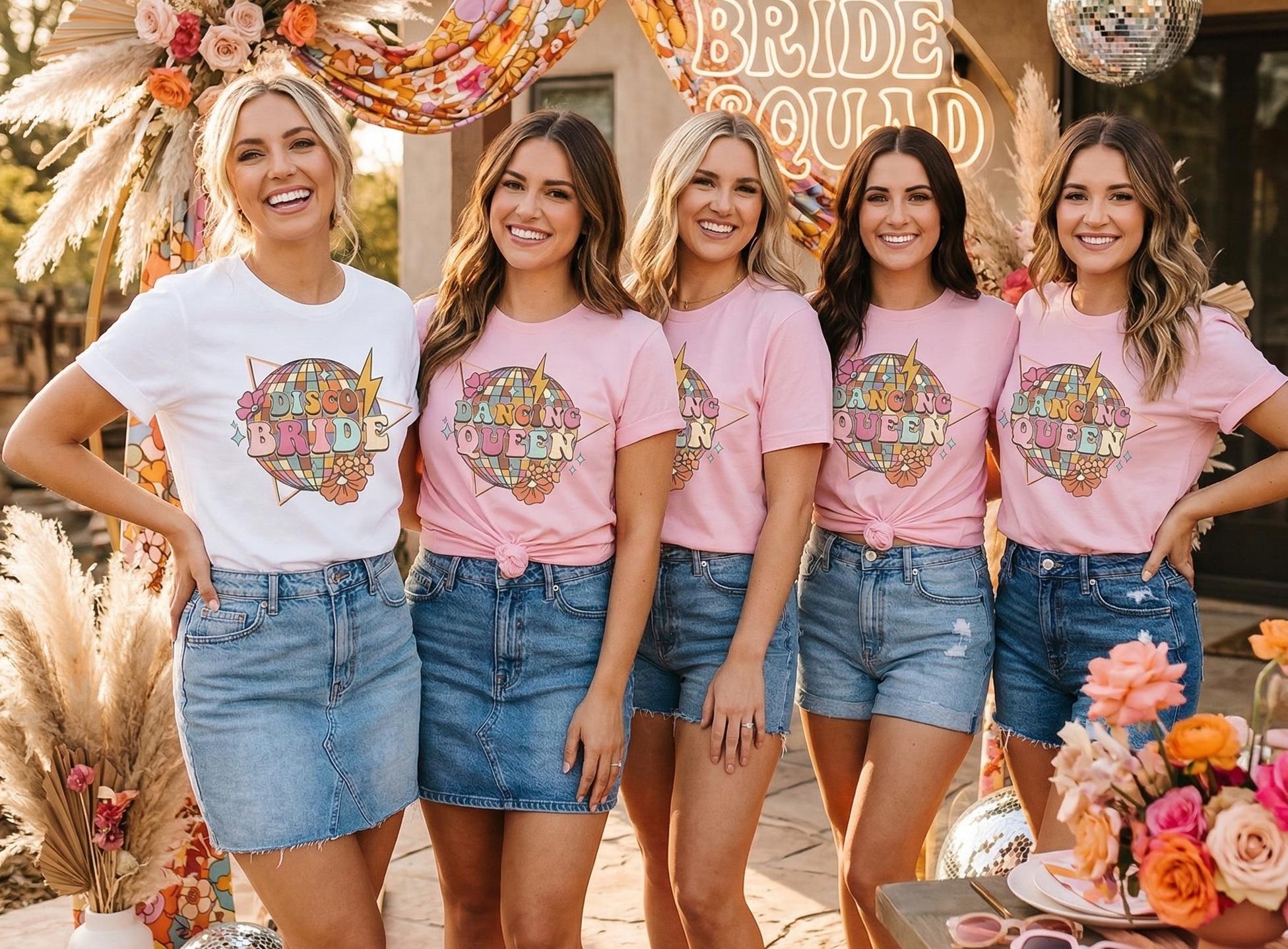 Disco Bachelorette Party Bride Squad Unisex T-shirt, Sweatshirt, Hoodie (2)