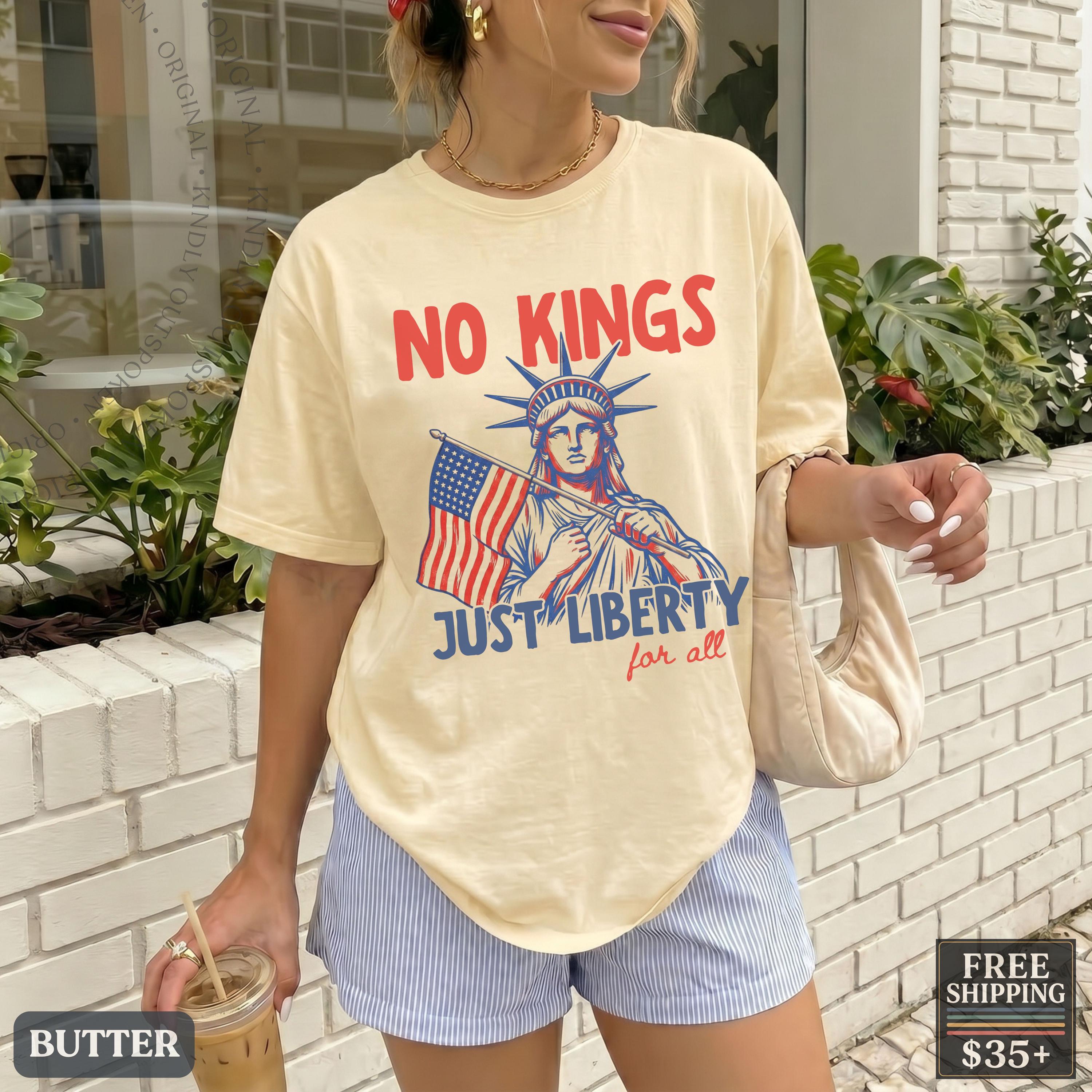 Liberal 4th July Comfort Colors Kings Liberty Ll Tee Anti Fascism Protes Progressive Patriotic (2)